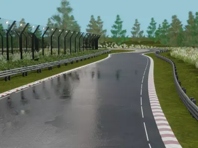 Race track Nurburgring  Low-poly 3D model