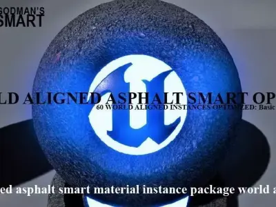 Optimized Asphalt World Aligned Materials 3D model