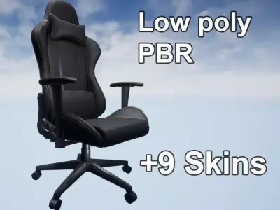 Gaming Chair Low-poly 3D model