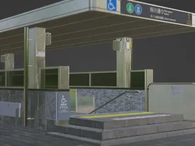 JPSubwayEntrance 3D model