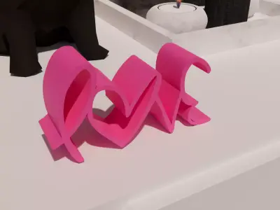 Customized Romantic Flow Love 3D print model