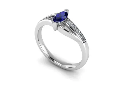 The Marquise Ring 3D print model