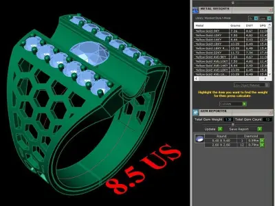 Luxury Men Rings Designs 6MR010 3D print model