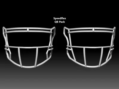 Facemask Quarterback Pack for Riddell SPEEDFLEX helmet 3D print model