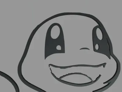 Charmander Wall Silhouette 02 3D print model