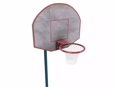 Old Basketball Hoop Low-poly PBR Low-poly 3D model
