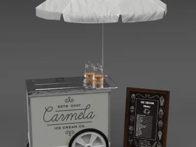 Food truck carmela Ice cream 2 3D model