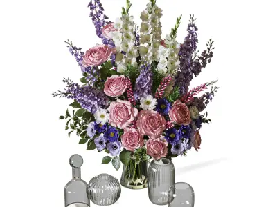 Flower Set 088 3D model