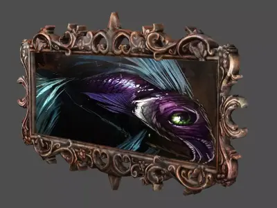 French Old Photo Frame 03 Low-Poly 3D Model Low-poly 3D model