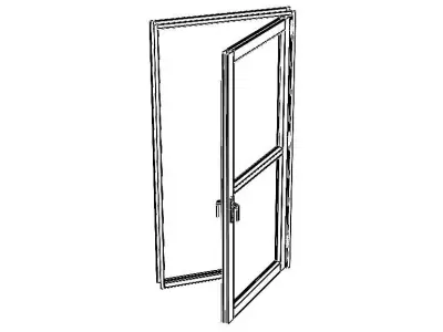 Entrance Aluminum Door 3D model