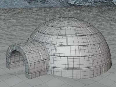 Igloo Low-poly 3D model
