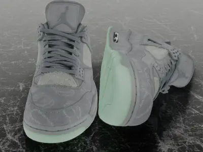 NIKE AIR JORDAN 4 RETRO KWAS Low-poly 3D model