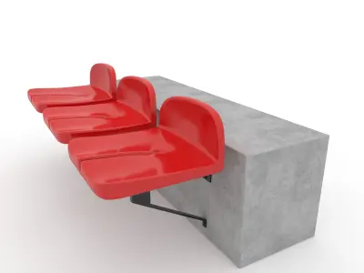 Stadium Seats 12 3D model