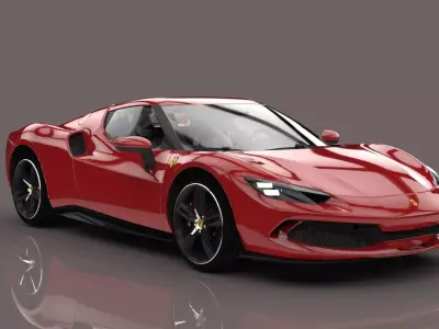 FERRARI 296GTB  Low-poly 3D model