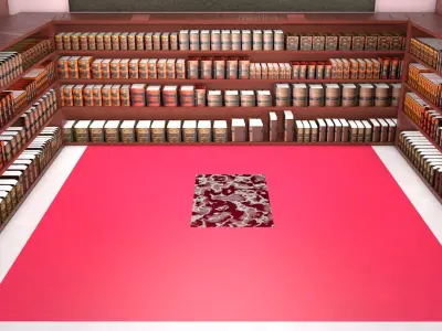 3D Book shelves  Free 3D model