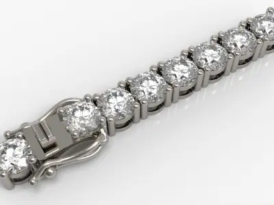 Diamond Tennis Bracelet Link TB30 3D print model