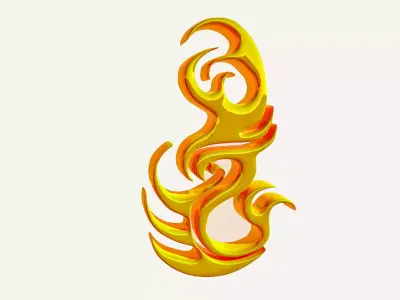 Dragon ornament Free 3D model