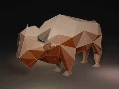 Polygon Spirit Animals  Low Poly Pack Low-poly 3D model