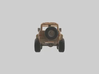 Ecofriendly Offroad Truck model Low-poly 3D model