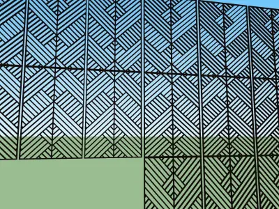 modern jali mesh 3D model