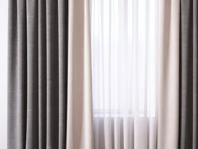 Set 43 Curtains 3D model