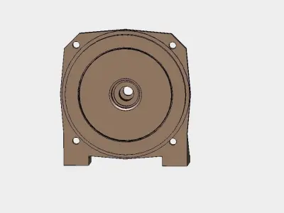 Electric water pump bearing frame 3D print model