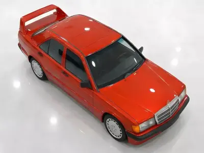Mercedes Benz 190E Low-poly 3D model by subhanyahyayev64