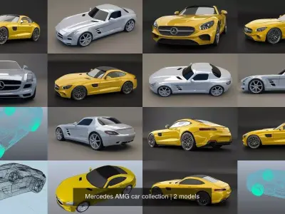 Mercedes AMG car collection 3D Model Pack