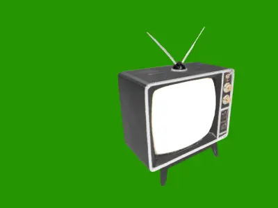 Retro TV - Vintage 3D Model for Games and Animations Low-poly 3D model
