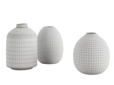 Boho Ceramic Vase 3D model