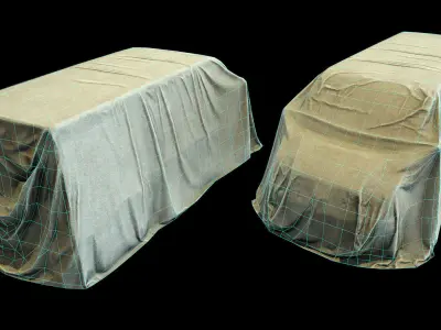 Car Cover g Low-poly 3D model