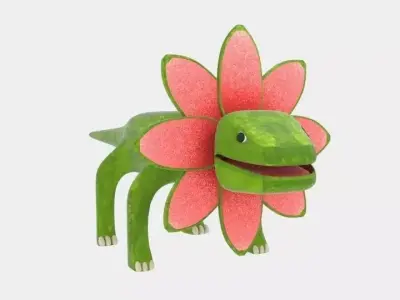  Petal Monster Lizard  Low-poly 3D model