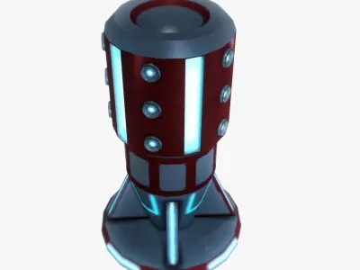 Force field generator 09 sci-fi Low-poly 3D model