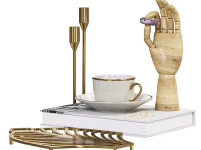 NIGHTLIGHT CANDLESTICK BRASS 3D model