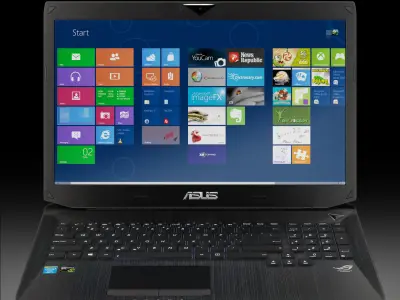 Asus ROG G750JX gaming laptop Low-poly 3D model