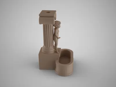 Child Peeing in Pool Incense Burner 3D print model