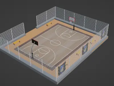 Basketball Stadium - Golden State Warriors Low-poly 3D model