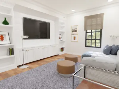 Interior Design with Tv Unit 3D model