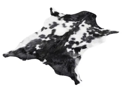 Goatskin Cowhide Rug A27546 3D model