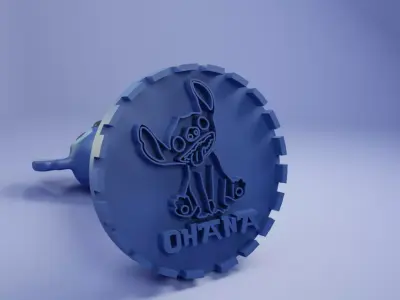 Stitch Ohana Stamp Free 3D print model