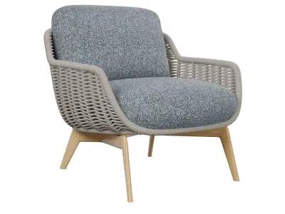 Belt cord armchair 3D model