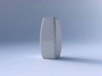 Vase rectangle with diagonal grid pattern 3D print model