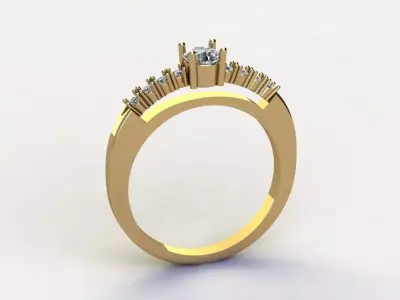 Ring featuring  3D print model