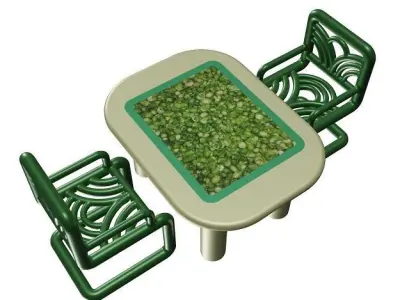 Marvelous Kids Dining Table Set 3D model