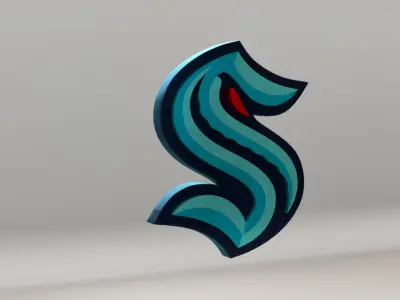 NHL Seattle Kraken Team Logo 3D model