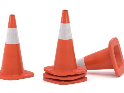 Traffic Cone v1 3D model