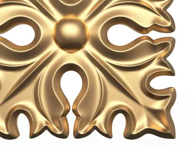 Rosette Carved Decoration CNC 017 Low-poly 3D model