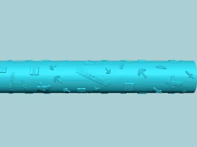 Texture Roll 69 Minecraft Positive - Fondant Decoration Maker 3D print model