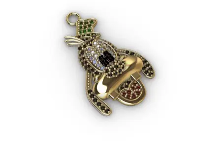 dijes- Colgante goofy dibujo animado -v- 3D print model