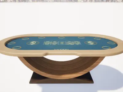 POKER TABLE Low-poly 3D model